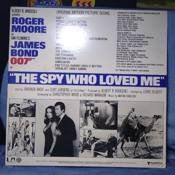 The Spy Who Loved Me James Bond 007 Soundtrack 1977 Vinyl Record - Picture 2 of 4